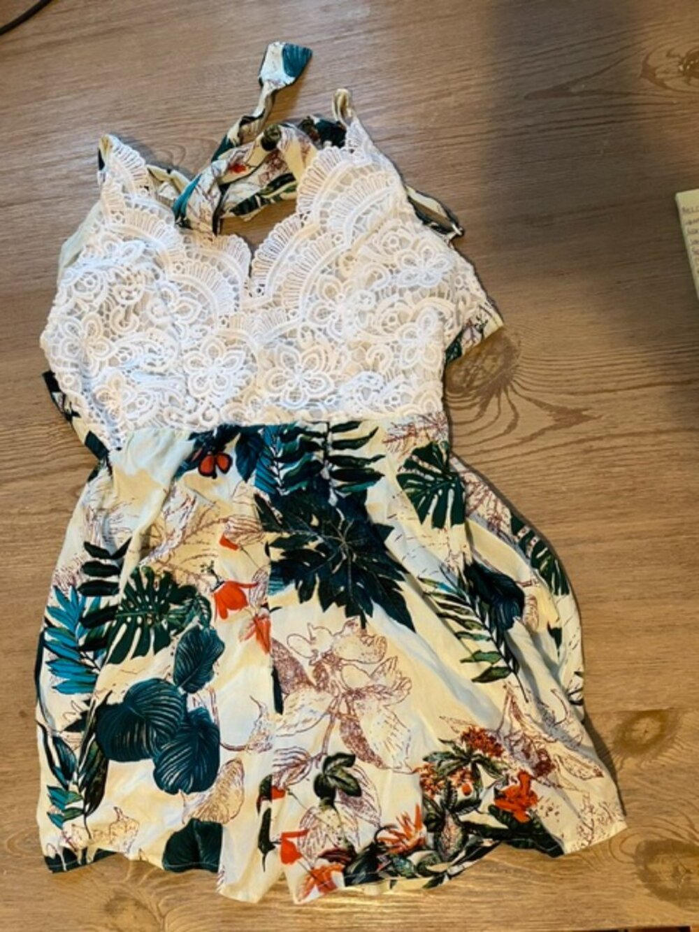 Floral and Lace Romper